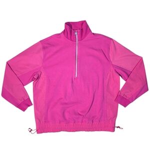 Athleta Triumph Hybrid Half Zip Sweatshirt Salvia Pink Size XS